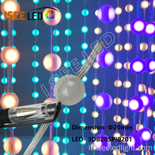 SMD5050 RGB 3D Led da 20 mm con luce a sfera